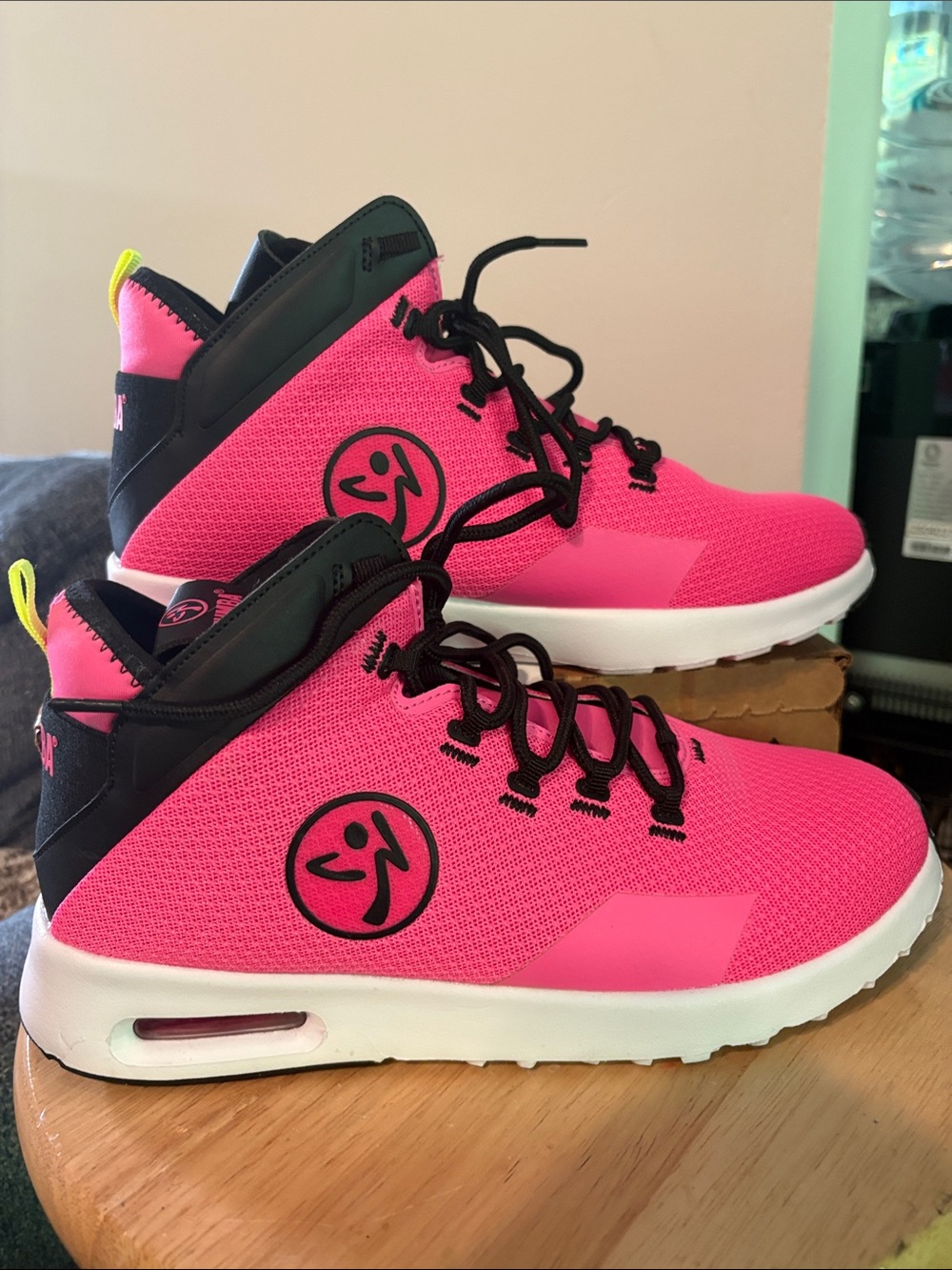 Never Worn Zumba Hot Pink and Black Sneakers
